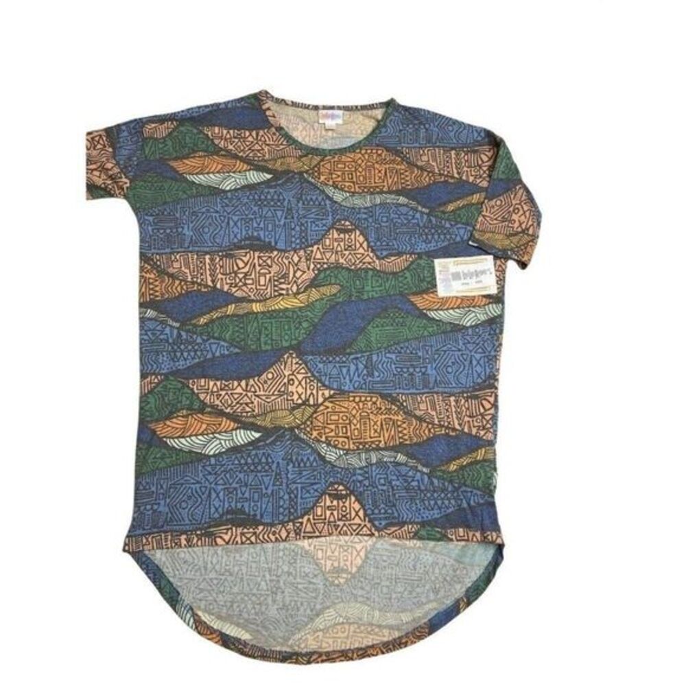 LuLaRoe Irma Tunic‎ Multicolor High Low Top XXS NEW